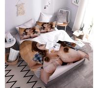 YNIOFU Sexy Woman Double Duvet Cover Sets Bedding Set Suitable for Teens, Naked Women Adults 3 Piece 200x200cm Duvet Quilt Cover with 2 Pillowcases