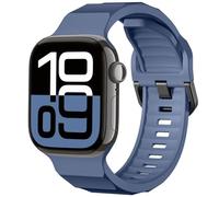 Ynitec Sport Strap - Compatible with Apple Watch Series 10 Straps 42mm 41mm 40mm 38mm for Women Men, Soft Silicone Waterproof Strap for iWatch Series 10 9 8 7 6 5 4 SE 3 2 1 Ultra, Blue Grey