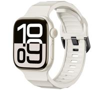 Ynitec Sport Strap - Compatible with Apple Watch Series 10 Straps 42mm 41mm 40mm 38mm for Women Men, Soft Silicone Waterproof Strap for iWatch Series 10 9 8 7 6 5 4 SE 3 2 1 Ultra, Starlight