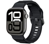 Ynitec Sport Strap - Compatible with Apple Watch Series 10 Straps 46mm 45mm 44mm 49mm 42mm for Men Women, Soft Silicone Waterproof Strap for iWatch Series 10 9 8 7 6 5 4 SE 3 2 1 Ultra, Black