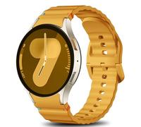 Ynitec Sport Straps Compatible with Samsung Galaxy Watch 7 Strap 40mm 44mm Women Men - No Gap Soft Silicone Bands for Galaxy Watch 6 5 4 FE, 20mm Watch Band for Galaxy Watch Classic/Pro, Yellow