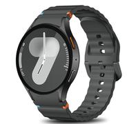 Ynitec Sport Straps Compatible with Samsung Galaxy Watch 7 Strap 40mm 44mm Women Men - No Gap Soft Silicone Bands for Galaxy Watch 6 5 4 FE, 20mm Watch Band for Galaxy Watch Classic/Pro, Dark Grey