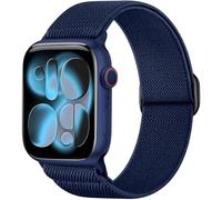 Ynitec Stretchy Straps for Apple Watch 44mm 45mm 46mm 49mm 42mm, Sports Ankle Arm Strap for iWatch Series 11 10 9 8 7 6 5 4, SE 3 2 1 Ultra, Stylish Elastic Nylon Loop Bands for Women, Blue