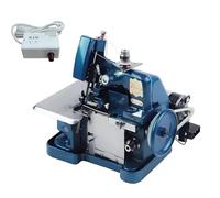 YNITJH Heavy-Duty Serger Sewing Machine with All-Metal Body & 250w High-Speed Motor,Compact & Portable Overlocker, Ideal for Knits,Elastic Fabrics,And Quick Edge Finishing Blue