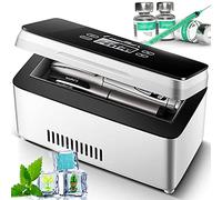 YNITJH Insulin Cooler Refrigerated Box,Medical Fridge Travel Case for Diabetic Organize,Constant Temperature Reefer Rechargeable,with Alarm Reminder System,with Led Display and Storage Bag,3Battery