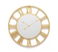 YNIYUJKL 16-inch 20-inch Modern Minimalist Living Room Fashion Silent Iron Mirror Clock ative,1-Mirror Golden40cm