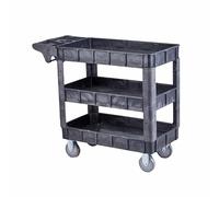 YNIYUJKL 2/3-Tier Plastic Tool Cart With 360-Degree Swivel Wheels Handle & Storage For Garage And Warehouse - Compact Size Mobile Utility Trolley For Easy Ion,Third Floor-Small size