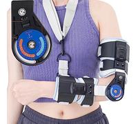 YNIYUJKL Adjustable Hinge Elbow Brace Arm Exerciser, Post-Op Elbow Brace With Strap Stabilizer, Adjustable Locking Dial And Length,left hand