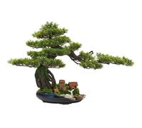 YNIYUJKL Artificial Decorative Plants Chinese Style Artificial Tree Ornaments Bonsai Artificial Plants Hotel Landscaping Ornaments Living Room Office Decorations Fake Ho,A