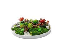 YNIYUJKL Artificial Decorative Plants Hotel Chinese Dining Table Large Round Table Middle Large Disc Flower Living Room Simulation Fake Flower Decoration Micro-View Deco,One Color-Small