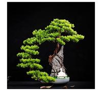 YNIYUJKL Artificial Trees Artificial Cliff Cypress Songke Bonsai Cliff Wall Weaving Rockery Podocarpus Maple Leaf Office Living Room Zen Potted Ornaments Simulated Pine,1