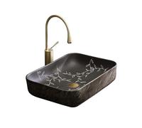 YNIYUJKL Bathroom Vessel Sink Bowl Basin Retro Style Bathroom Countertop Basin Splashproof Balcony Hand Basin Ceramic Patio Hotel Sinks Lavatory Above Counter Vanity Sink