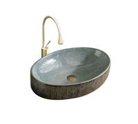 YNIYUJKL Bathroom Vessel Sink Bowl Basin Small Retro Countertop Basin Simple Bathroom Bathroom Sinks Patio Pool Basin Home Balcony Water Basin Lavatory Above Counter Vanity S