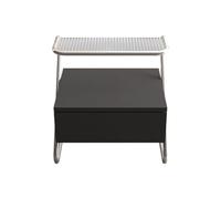 YNIYUJKL Bedside Table Glass Table Bedside Table Bedroom Small Bedside Cabinet Stainless Steel Foot Cabinet Living Room Storage Rack Side Tables Bedroom