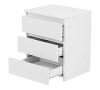 YNIYUJKL Bedside Table Simple White Bedside Table Three-Layer Sliding Drawer Storage Cabinet Bedroom Locker Office File Cabinet Sofa Side Table Side Tables Bedroom