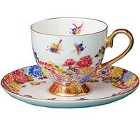 YNIYUJKL Ceramic Coffee Cup Cup And Saucer Set With Spoon Handmade Heat-Resistant Dishwasher-Proof 200Ml Size 13Cm X 6Cm Coffee Cup,White