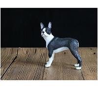 YNIYUJKL Crafts Creative Gifts Modern Simple Home Decorations Desktop Statue Sculptures Ornaments And Figurines Boston Terrier Model Simulation Dog Car Decoration 16 Animal Soldiers Ha