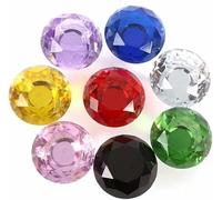 YNIYUJKL Crystal Knobs,Crystal Door Knobs, 2Pcs Crystal Glass Cabinet Knob Cupboard Drawer Pull Handle Zinc Alloy Door Knob Drawer Handles Furniture Pulls Hardware,Blu-Ball Shape