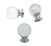 YNIYUJKL Crystal Knobs,Crystal Door Knobs, Crystal Handles Pack/10Pcs 40Mm Round Clear Crystal Glass Ball Handle Cabinet Dresser Closet Drawer Knobs Pulls Screws,Clear-40mm