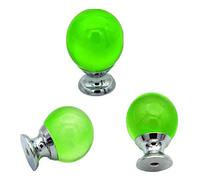 YNIYUJKL Crystal Knobs,Crystal Door Knobs, Crystal Handles Pack/10Pcs 40Mm Round Clear Crystal Glass Ball Handle Cabinet Dresser Closet Drawer Knobs Pulls Screws,Green-40mm