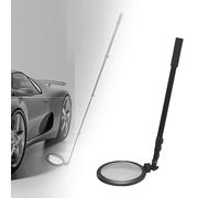 YNIYUJKL Extendable Inspection Mirror With Light,Circular Under Vehicle Inspection Mirror-Portable,Hand-Held Roof Safety Inspection Mirror,360 Degree Rotating Inspection Mirr