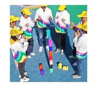 YNIYUJKL Field Day Team Building Game Building Blocks, Sturdy Abs Material Stacking Tower, Improve Group Leadership Communication Skills,Multi-colored-10PCS