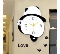 YNIYUJKL for Living Room, Modern Panda Wall Clocks with Pendulum Battery Operated, Big Silent Non Ticking for Office, Home, Bathroom, Kitchen, Bedroom,45cm×55cm,45cm×55cm