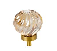 YNIYUJKL Glass Drawer Knobs, 2Pcs Fashion Furniture Knobs,Clear Crystal Drawer Knob,Cabinet Door Pull Handle,Cupboard Wardrobe Drawer Pull Handle,Amber B