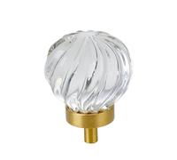 YNIYUJKL Glass Drawer Knobs, 2Pcs Fashion Furniture Knobs,Clear Crystal Drawer Knob,Cabinet Door Pull Handle,Cupboard Wardrobe Drawer Pull Handle,Transparent B