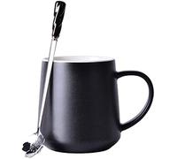 YNIYUJKL Large Coffee Mug Creative Personality Cup Ceramic Mark With Lid Spoon Trend Office Drinking Water Home Coffee Female Tea Housewarming Coffee Cup