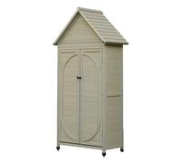 YNIYUJKL Large Outdoor Storage Cabinet with 3 Shelves Wooden Garden Shed with Waterproof Roof Vertical Tall Tool Shed for Yard Patio Lawn Deck Garden Weather Resistant Outdoor Sto,