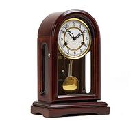 YNIYUJKL Mantel Clocks, Solid Wood Pendulum Mantel Clock Vintage Mechanical Clock Antique Style Mantel Clocks Can Open The Clock Door Home Décor Gift-1#,