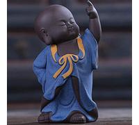 YNIYUJKL Meditating Buddha Statue Monk Figurine, Zen Sculpture For Home Decor, Ceramic Buddhist Decor, Feng Shui Ornaments,Red,Red-A