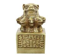 YNIYUJKL Modern Decoration Sculpture,Statues Tea Pets Zodiac Feng Shui Brass Foo Fu Dogs Lmperial Guardian Nine Heads Lion Golden Seal Statues Home Office Crafts Decor To Ward Off Nega