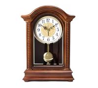 YNIYUJKL Modern Wooden Pendulum Mantel Clock With Chime Walnut Brown Clock For Living Room Decor, Office And Home Decor Gift,