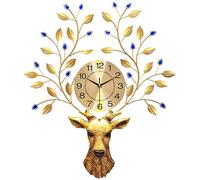 YNIYUJKL Nordic Deer Living Room And Bedroom Silent Wall Watch Home Clock Wall Digital Modern Design Metal Wall Clocks