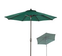 YNIYUJKL Parasol 1 Pcs,Outdoor Sun Shade With Tilt Function,2.7M Garden Sun Parasol With 8 Sturdy Ribs,Wine Red,Dark Green,Beige,Khaki,For Beach,Pool,Patio,Dark Green-2.7M