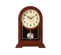 YNIYUJKL Pendulum Clock Mute Wooden Desk For Home, Office And Kitchen Decor - Solid Wood Mantel Living Room Aesthetic,