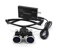 YNIYUJKL Portable Surgical Binocular Loupes Dental Medical Magnifier 420Mm Optical Glass + 3W Headlight,3.5X,3.5X