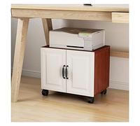 YNIYUJKL Printer Table Under Desk Mobile Printer Stand File Cabinet, Modern Rolling Printer Stand With Storage Office Wood Work Cart With Wheels Printer Table Printer Shelf,One Color-L50xW40xH40cm