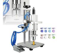 YNIYUJKL Semi-Automatic Pneumatic Vial Crimper Machine With Foot Switch And Height Adjustment - High Efficiency Sealing, Seals 30-60 Vials/Min For Fast Production,15x15mm