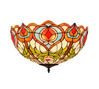 YNIYUJKL Simple And Creative Semi-Ceiling Light 50Cm Tiffany-Style Ceiling Lamp Stained Glass Ceiling Lamps For Living Room Aisle Corridor Ceiling Light