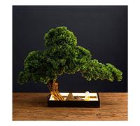 YNIYUJKL Simulation Tree Green Plant Simulation Big Bonsai Fake Plant Indoor Garden Home Office Desktop Decoration Simulation Tree Ornaments Artificial Bonsai Tree,Green-A