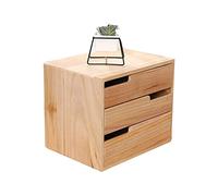 YNIYUJKL Solid Wood Desktop File Cabinet Organizer With Multi Drawer Storage Wooden A4 File/Jewelry/Cd Storage Box,B-3 layers