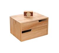 YNIYUJKL Solid Wood Desktop File Cabinet Organizer With Multi Drawer Storage Wooden A4 File/Jewelry/Cd Storage Box,B-2 layers