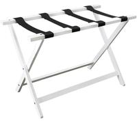 YNIYUJKL Suitcase Holder Stand Casual Family Standing Rack Bamboo Storage Can Fold A Portable Baggage Rack Bedroom Hotel Use,White-53.5x36.5x58cm