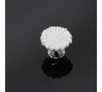 YNIYUJKL Sunflower Rural Ceramic Handle Knobs Single Hole Furniture Cabinet Cupboard Wardrobe Drawer Door Knob Pulls Room Decor,Yellow-Blue,White