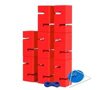 YNIYUJKL Team Building Games For Work, Game For Adult,Instant Setup Blocks Tower,Field Day Set For Schools,Red-8PCS