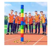 YNIYUJKL Team Building Tower Game Kit For Adult Work, Outdoor Group Activity Teamwork Games For School Enterprise Training,Red-10PCS