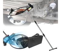 YNIYUJKL Telescopic Inspection Mirror With Led Light&Pulley-Under Vehicle Mirror-Adjustable Length &300/400Mm Convex Mirror, For Mechanics,Under-Car Checks&Hard-To-Reach Area,Bar